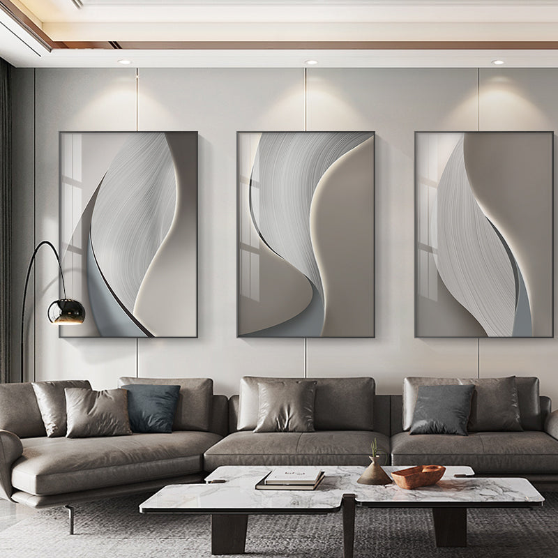 Abstrakte industrielle graue beige Wandkunst Fine Art Leinwanddrucke Bilder für städtische Wohnräume Wohnzimmer Home Office Kunstdekoration | Karnz