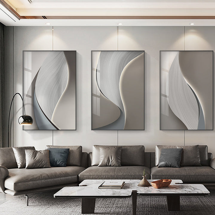 Abstrakte industrielle graue beige Wandkunst Fine Art Leinwanddrucke Bilder für städtische Wohnräume Wohnzimmer Home Office Kunstdekoration | Karnz