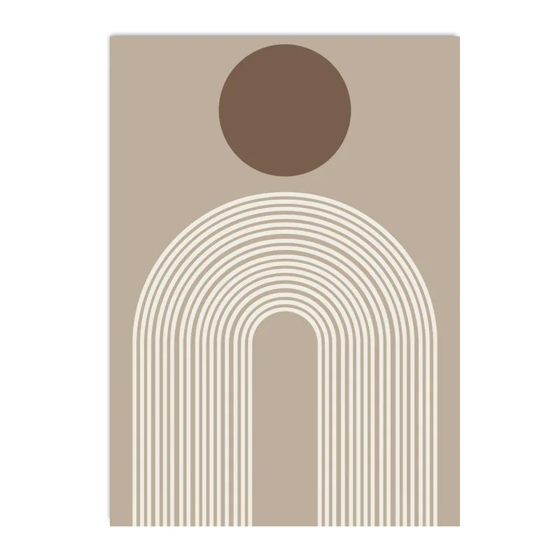 Abstract Beige Brown Minimalistische Geometrische Wandkunst Fein Kunstleinwand Drucke Bilder Für Modernes Wohnzimmer Esszimmer Kunst Für Zeitgenössische Heimdekoration
