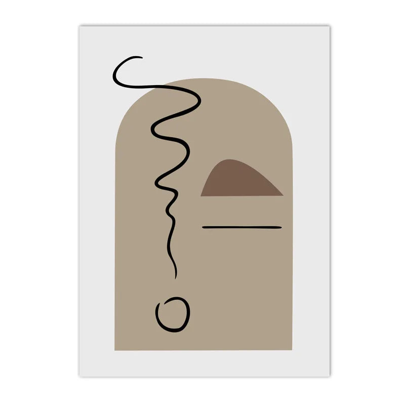 Abstract Beige Brown Minimalistische Geometrische Wandkunst Fein Kunstleinwand Drucke Bilder Für Modernes Wohnzimmer Esszimmer Kunst Für Zeitgenössische Heimdekoration