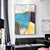 Abstrakte blaue gelbe graue Marmor Druck Wandkunst Fine Art Leinwanddrucke Bilder für moderne Wohnung Wohnzimmer Home Office Kunst Dekor