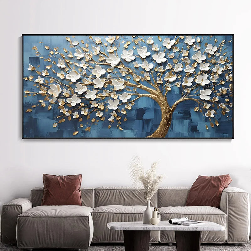 Abstract Kirschblütenbaum Wandkunst Feine Kunst Leinwanddrucke Moderne Botanische Blumenbilder Für Wohnzimmer Schlafzimmer Kunst Dekor | Karnz