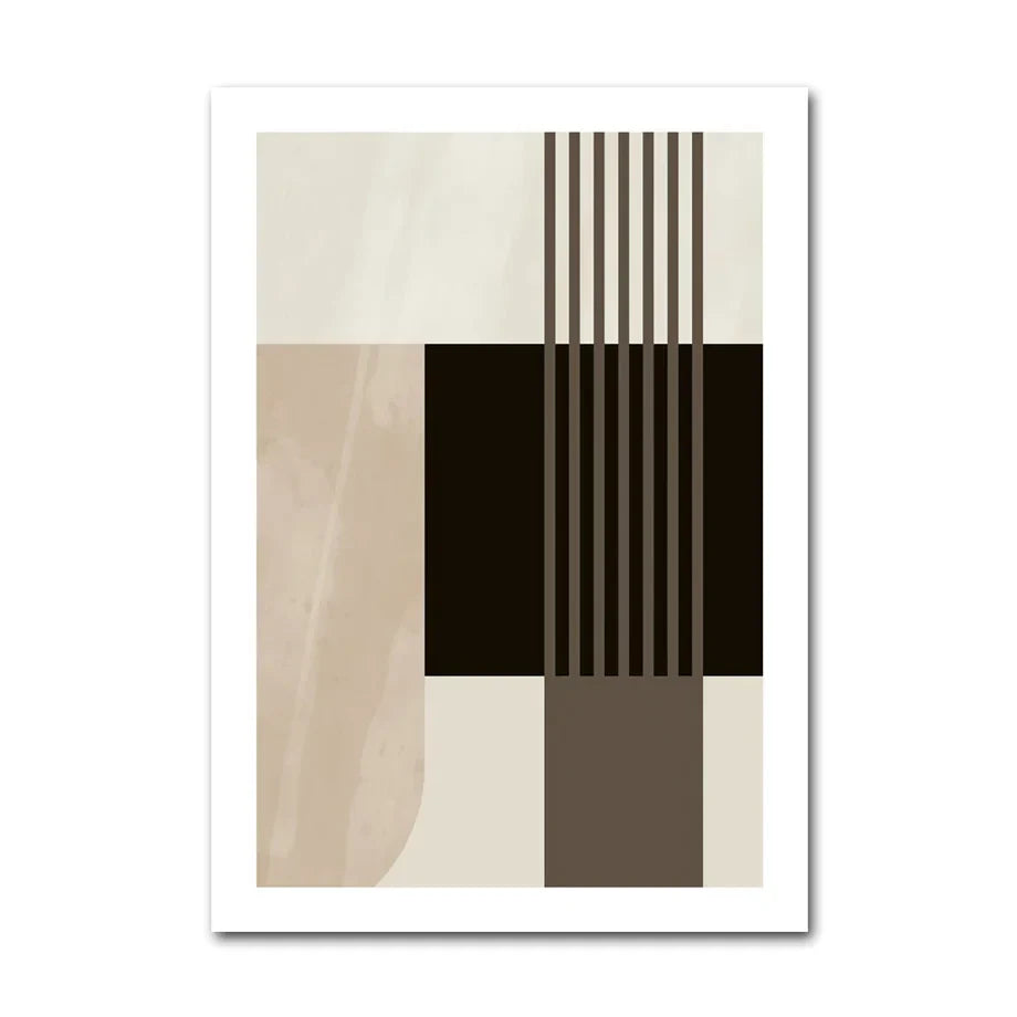 Abstrakte geometrische Farbfelder Wandkunst Fine Art Leinwanddrucke neutrale Farben Bilder für moderne Wohnzimmer Kunst für zeitgenössische Interieurs