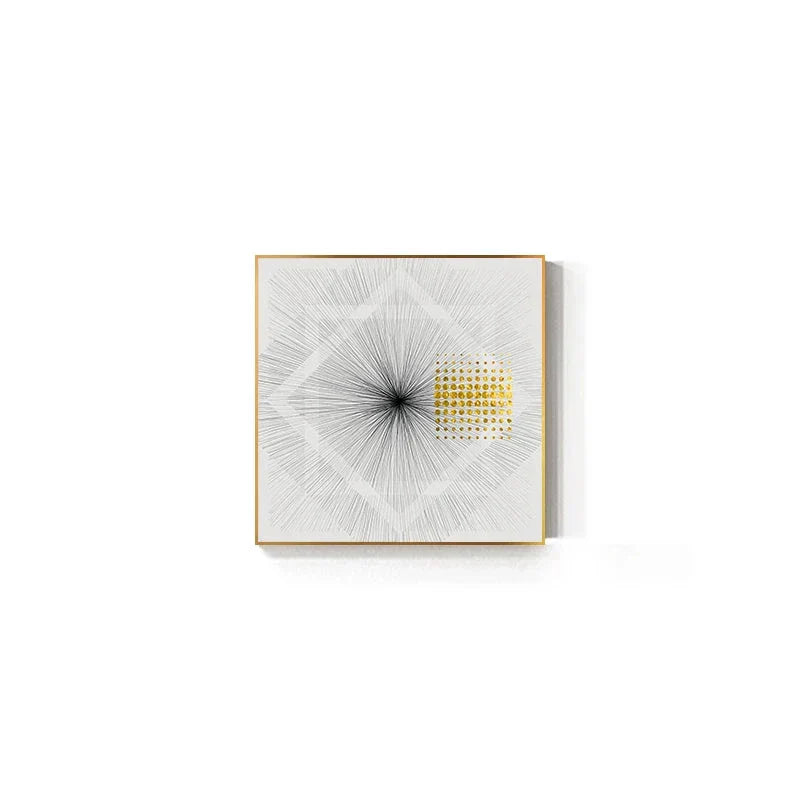 Minimalistische Goldene Sonnenlinien Abstrakte Wandkunst Feine Kunst Leinwanddrucke Quadratformat Bilder Für Modernes Apartment Wohnzimmer Kunst Für Zeitgenössische Interiors