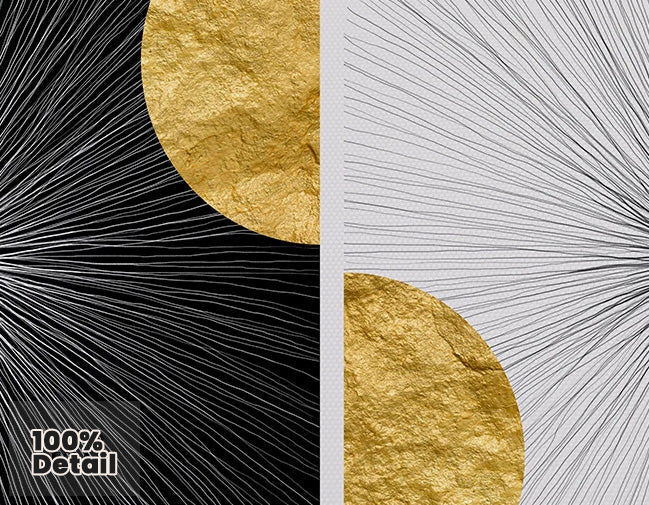 Minimalistische Goldene Sonnenlinien Abstrakte Wandkunst Feine Kunst Leinwanddrucke Quadratformat Bilder Für Modernes Apartment Wohnzimmer Kunst Für Zeitgenössische Interiors