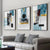 Abstrakte Minimalistische Blaue Nordische Eis Geometrische Wandkunst Fine Art Leinwanddrucke Poster Bilder Für Moderne Wohnung Wohnzimmer Kunst Dekor | Karnz