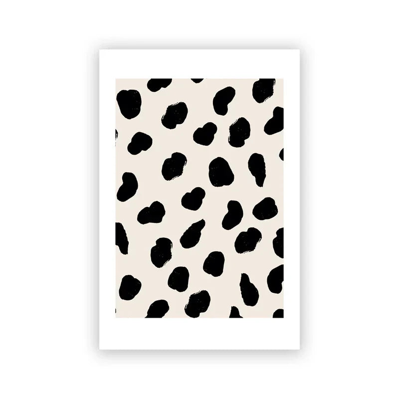 Abstrakte Minimalistische Skandinavische Punktkunst Wandkunst Feine Kunst Leinwanddrucke Schattierungen von Beige Schwarz Braun Neutrale Farbbilder für modernes Wohnzimmer Wohnkultur