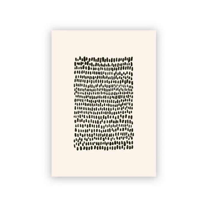 Abstrakte Minimalistische Skandinavische Punktkunst Wandkunst Feine Kunst Leinwanddrucke Schattierungen von Beige Schwarz Braun Neutrale Farbbilder für modernes Wohnzimmer Wohnkultur