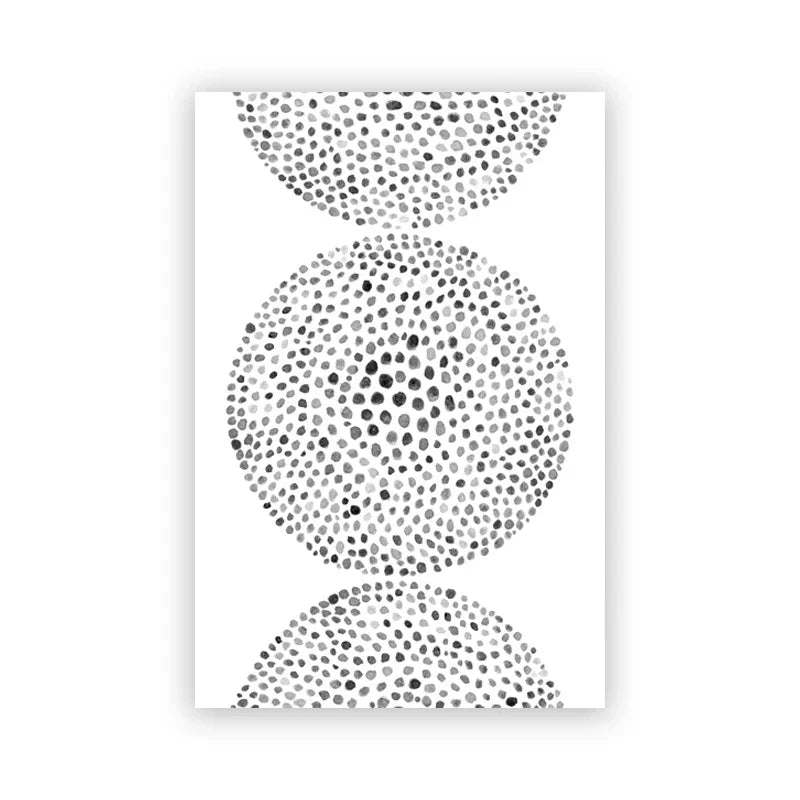 Abstrakte Minimalistische Skandinavische Punktkunst Wandkunst Feine Kunst Leinwanddrucke Schattierungen von Beige Schwarz Braun Neutrale Farbbilder für modernes Wohnzimmer Wohnkultur
