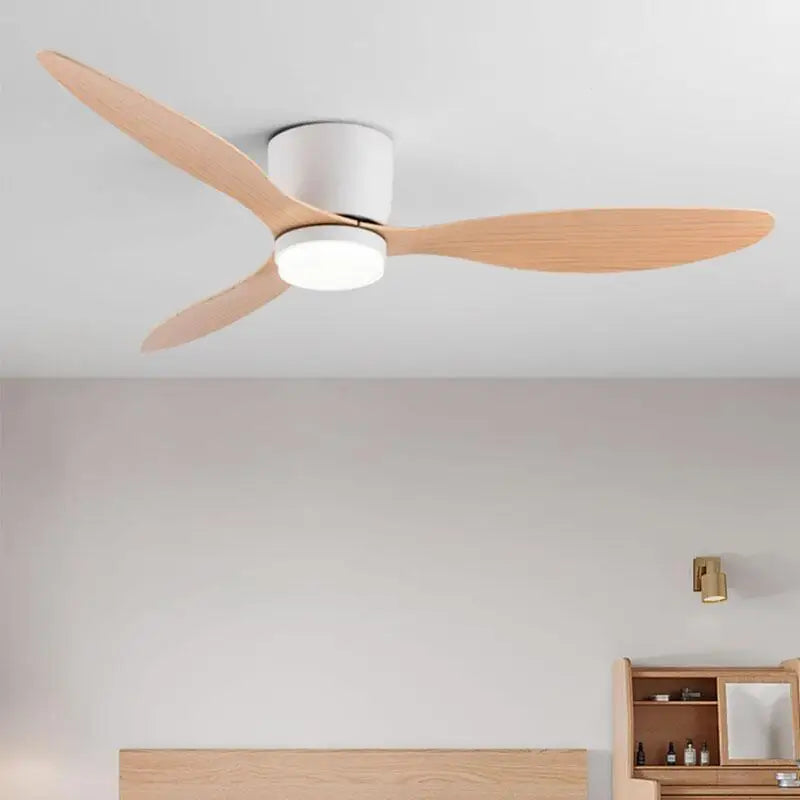 42/52 Zoll Deckenventilatoren mit LED-Lichtern - 3 Farben, 6 Geschwindigkeiten DC-Motor, Fernbedienung, niedrige Boden-Decorative Ventilatoren mit Beleuchtung | Karnz