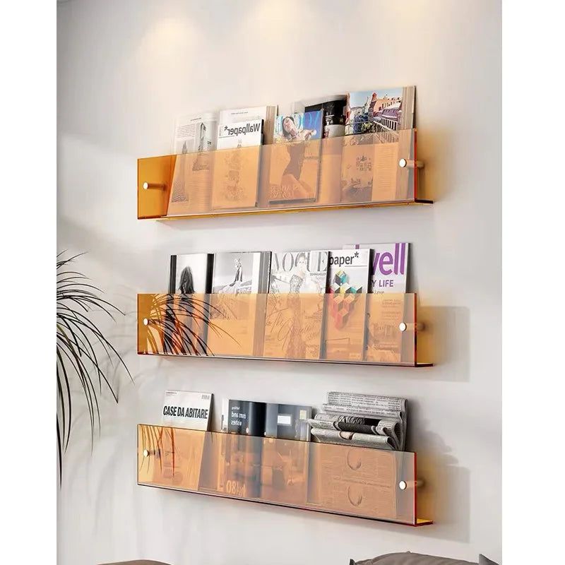 Karnz | ClearLine – Stilvolle Acryl Wandregal für Zeitschriften
