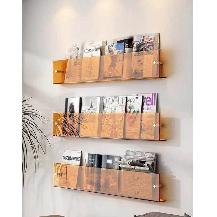 Karnz | ClearLine – Stilvolle Acryl Wandregal für Zeitschriften