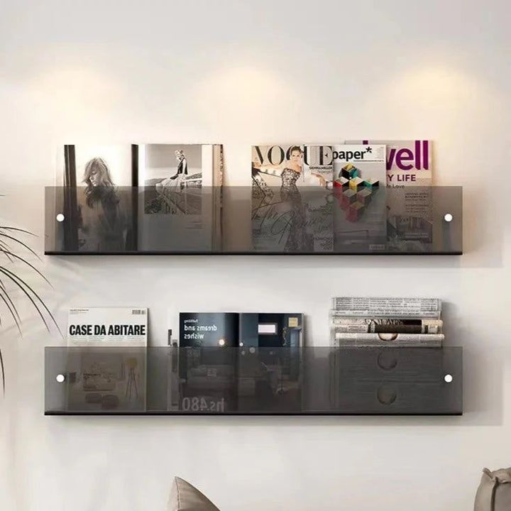 Karnz | ClearLine – Stilvolle Acryl Wandregal für Zeitschriften