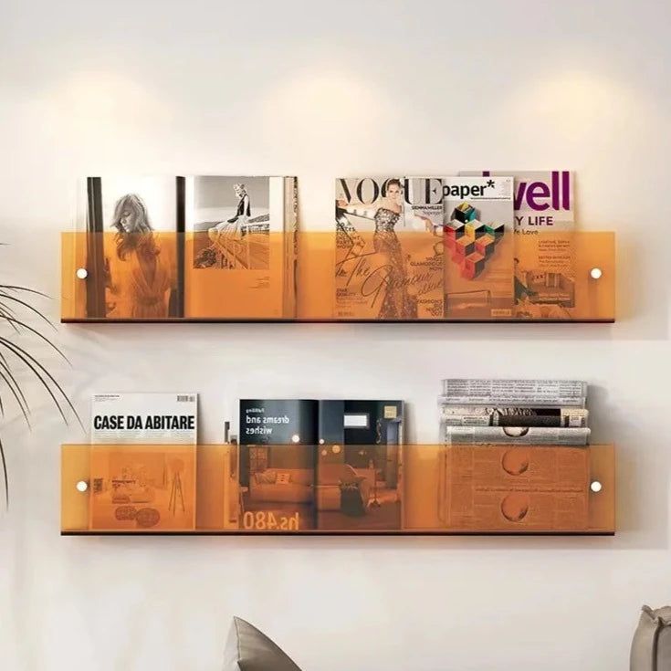 Karnz | ClearLine – Stilvolle Acryl Wandregal für Zeitschriften
