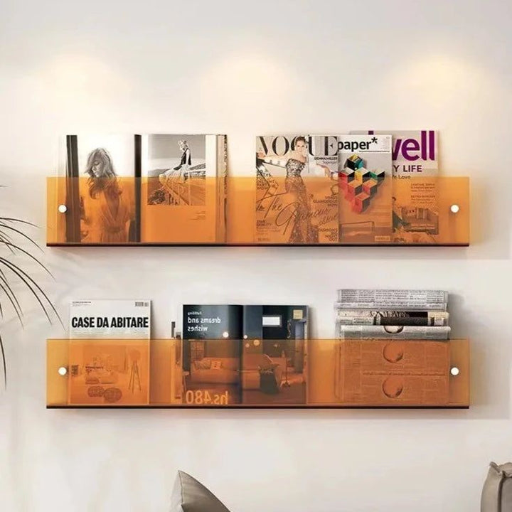 Karnz | ClearLine – Stilvolle Acryl Wandregal für Zeitschriften
