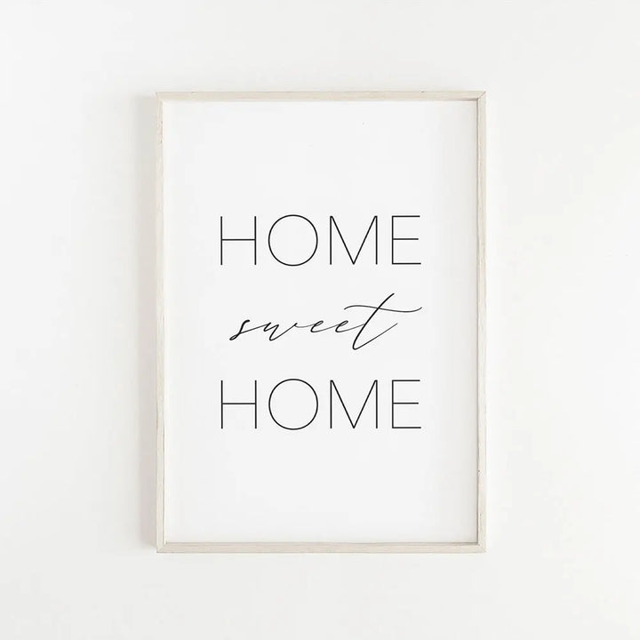 Home Sweet Home Schwarze Weiße Zitate Poster Wandkunst Feine Kunst Leinwanddrucke Minimalistische Nordische Bilder Für Einfache Wohnzimmerdekoration | Karnz