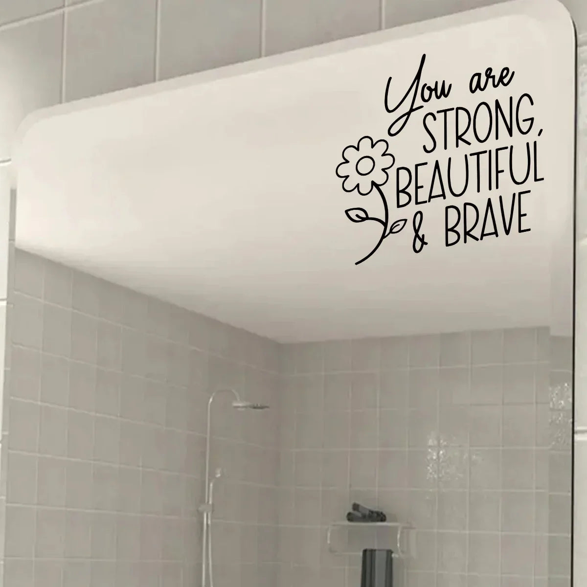 Tägliche Affirmationszitate Spiegelaufkleber Abnehmbar Peel N Stick Vinyl Aufkleber Für Badezimmer Schlafzimmer Inspirational Home Decor Akzente