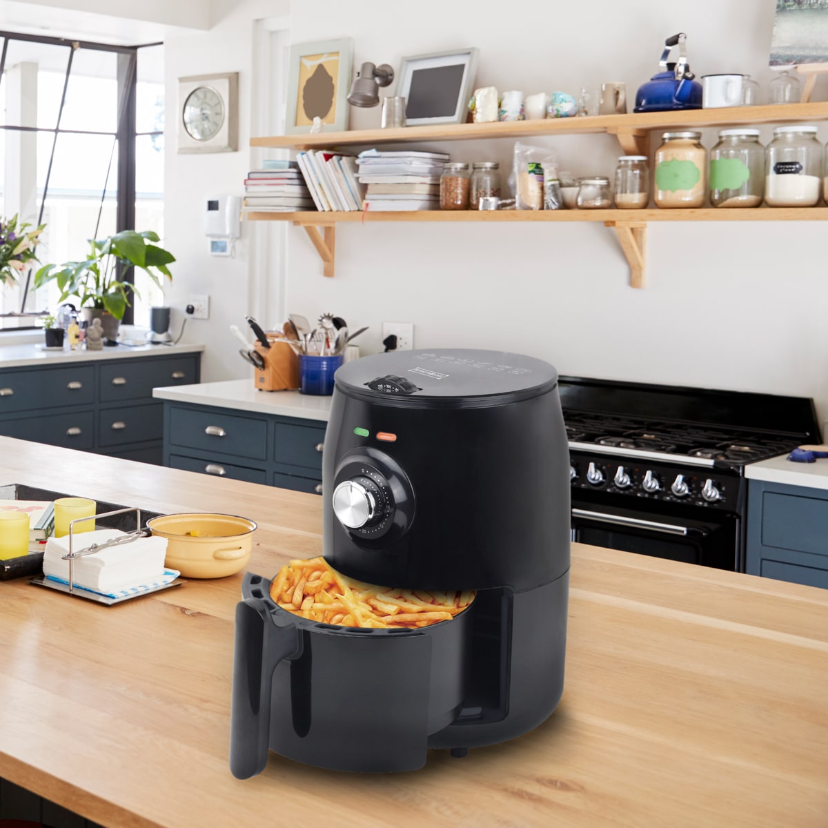 Airfryer Heißluftfritteuse 1,8 L. von Royalty Line (fettarm: grillen, backen, braten und frittieren) | Karnz