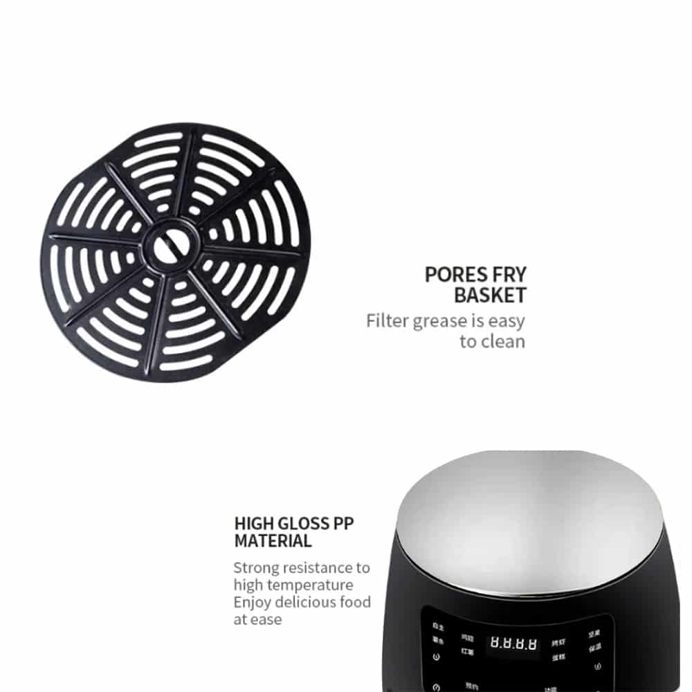Airfryer 3,5 Liter (fettarm: Grillen, Backen, Frittieren und Frittieren) | Karnz