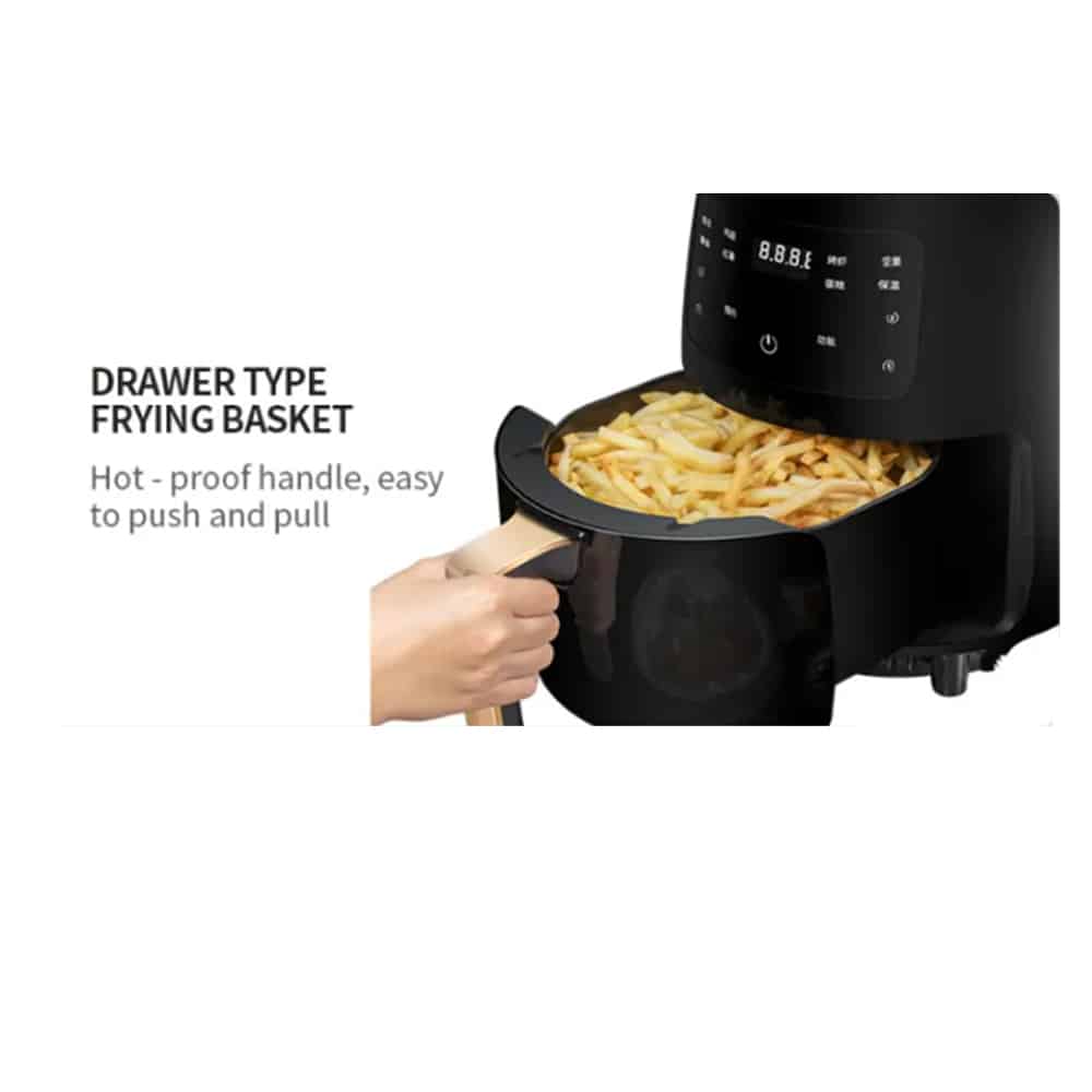 Airfryer 3,5 Liter (fettarm: Grillen, Backen, Frittieren und Frittieren) | Karnz