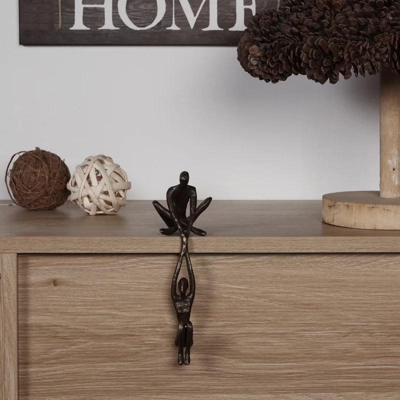 Verbindo Dekorative Figur Polystone Schwarz Moderne Skulptur 20 cm | Karnz
