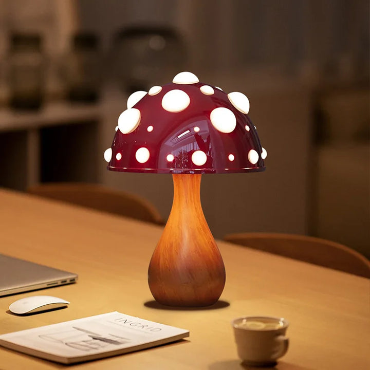 Pilz Lampe – Retro LED Tischleuchte im Pilzdesign für gemütliche Innenräume | Karnz