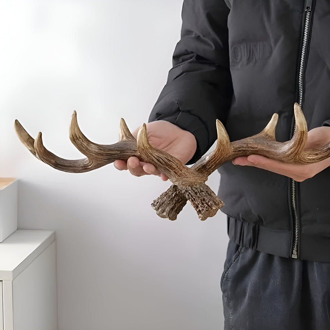 Wandhaken in Geweihform – Retro-Design für Mäntel und Jacken | Dekorativer Garderobenhaken