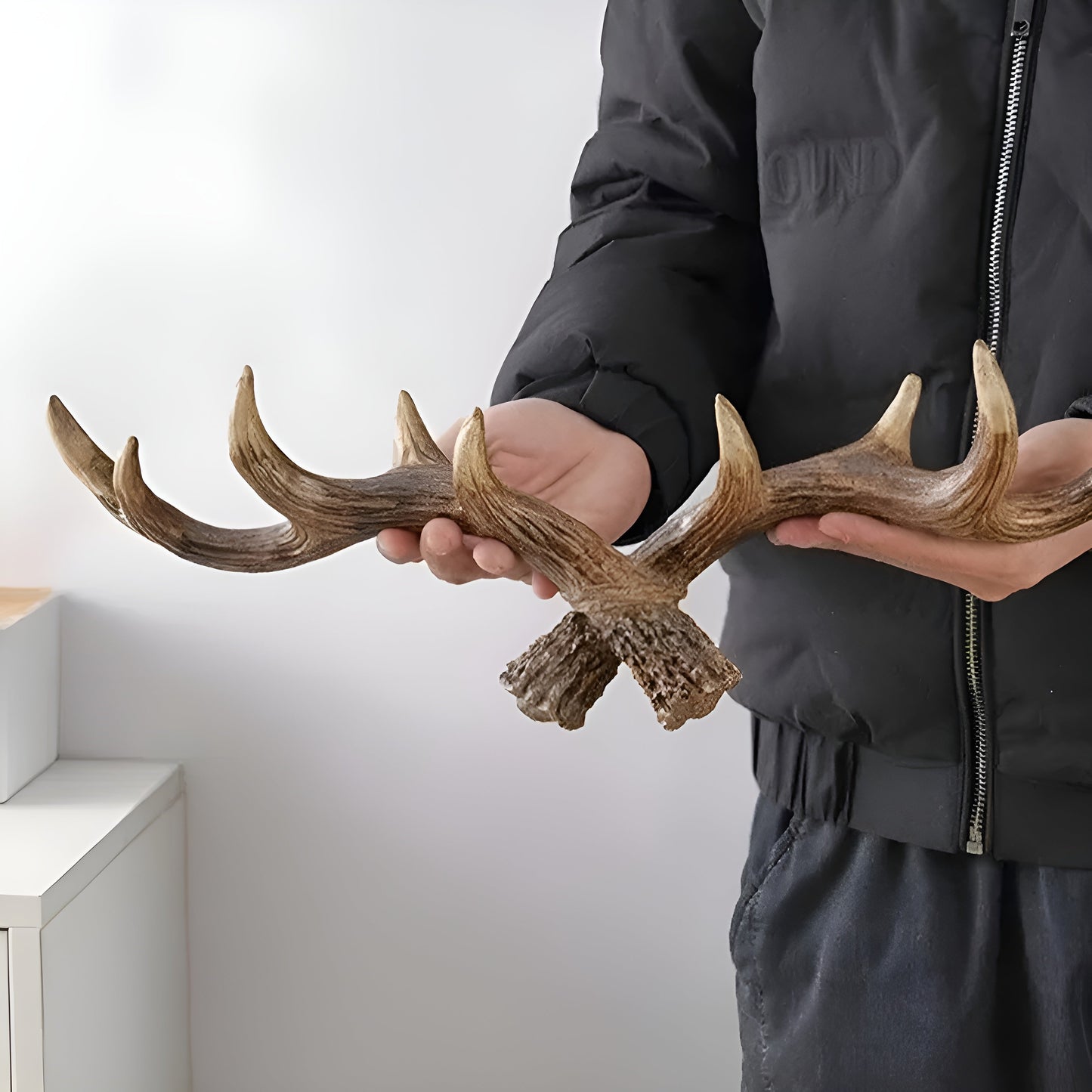 Antler Wandhaken – Retro-Design für Mäntel und Jacken | Dekorativer Mantelhaken | Karnz