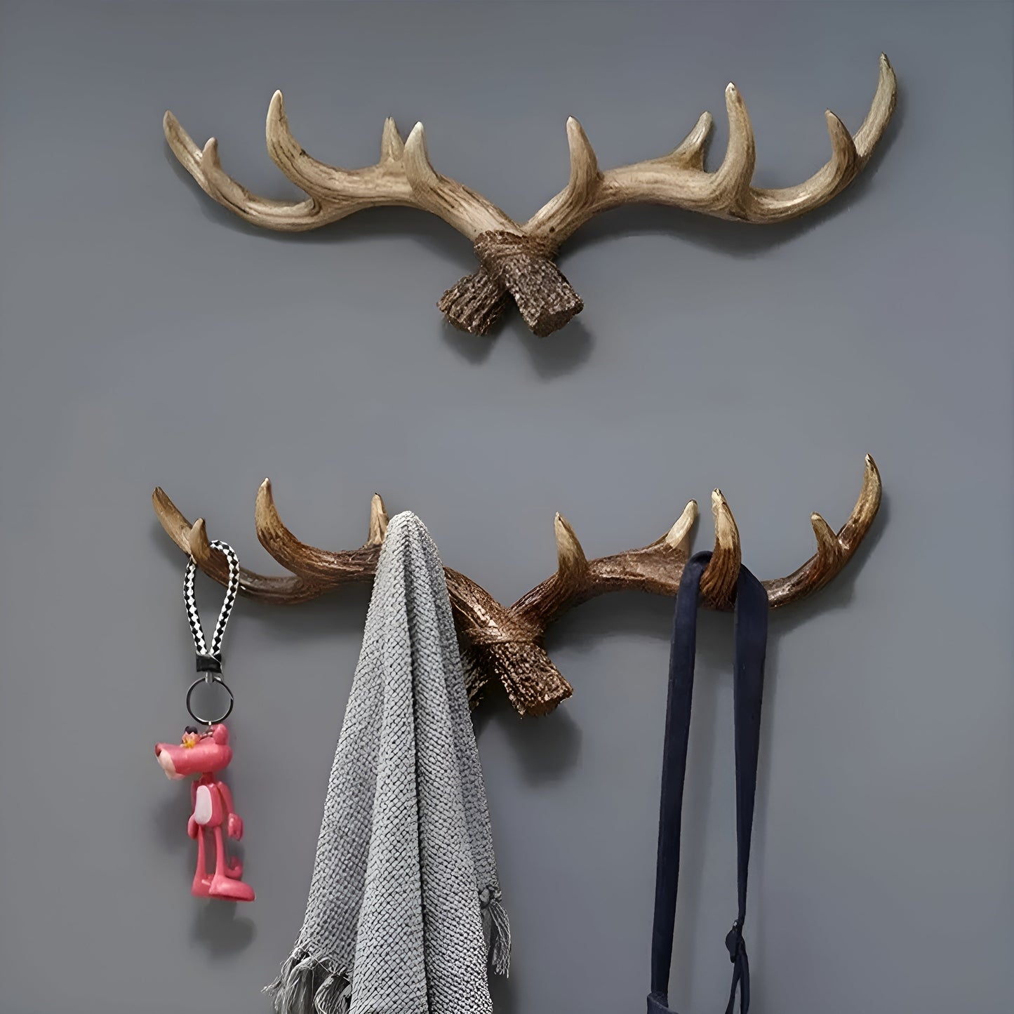 Antler Wandhaken – Retro-Design für Mäntel und Jacken | Dekorativer Mantelhaken | Karnz