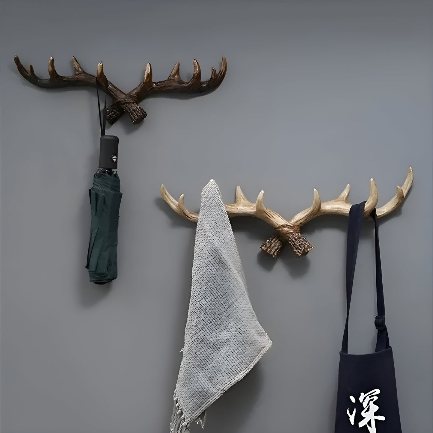 Antler Wandhaken – Retro-Design für Mäntel und Jacken | Dekorativer Mantelhaken | Karnz