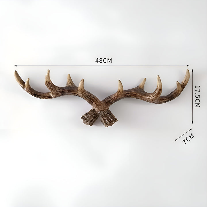 Wandhaken in Geweihform – Retro-Design für Mäntel und Jacken | Dekorativer Garderobenhaken