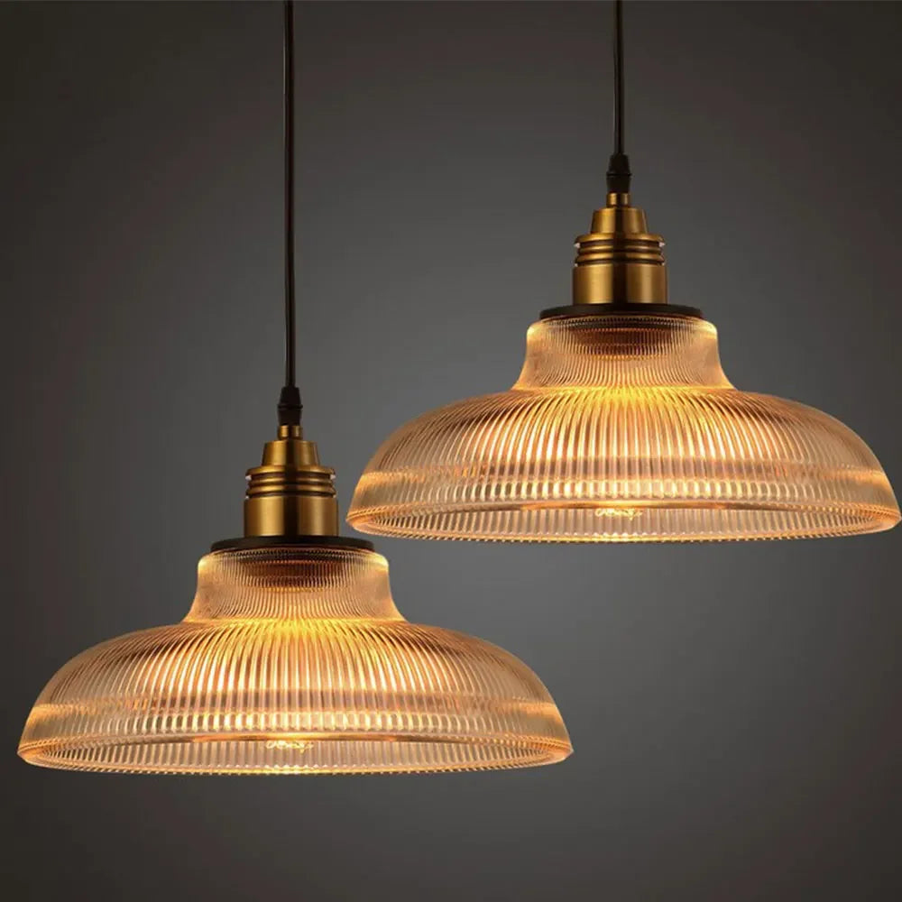 Vintage Glas Pendelleuchten im Industrial Stil – Retro Deckenleuchten für Esszimmer oder Wohnzimmer | Karnz