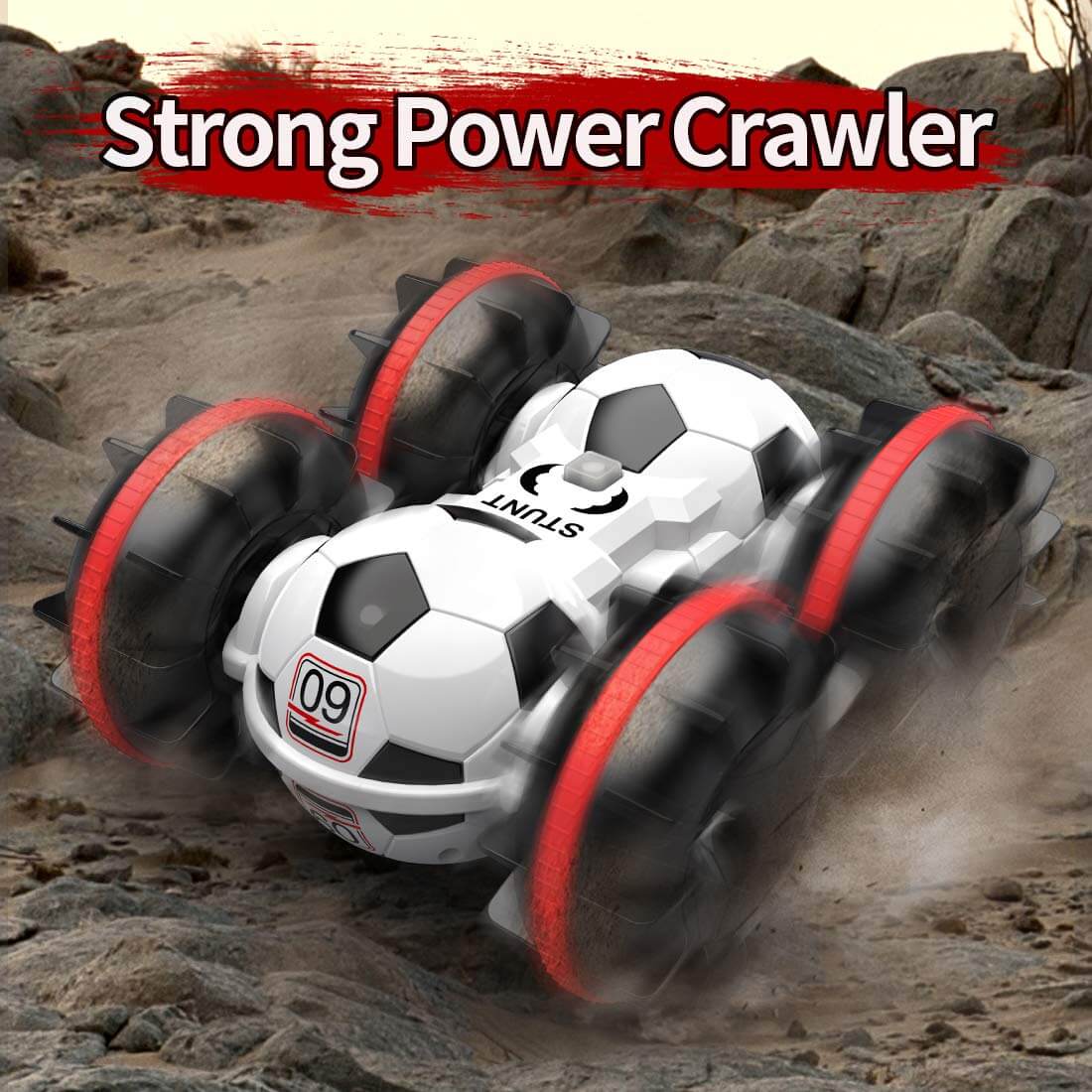 Amphibienauto mit Fernsteuerung, Geländefußball, ferngesteuertes Boot, Poolspielzeug, Geschenk für Jungen und Mädchen