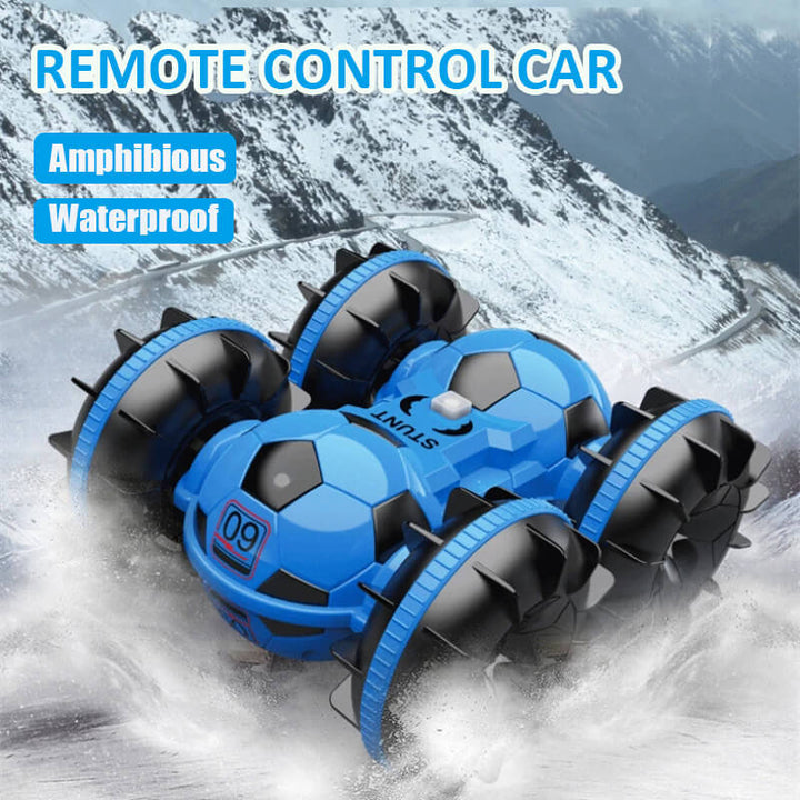 Amphibienauto mit Fernsteuerung, Geländefußball, ferngesteuertes Boot, Poolspielzeug, Geschenk für Jungen und Mädchen