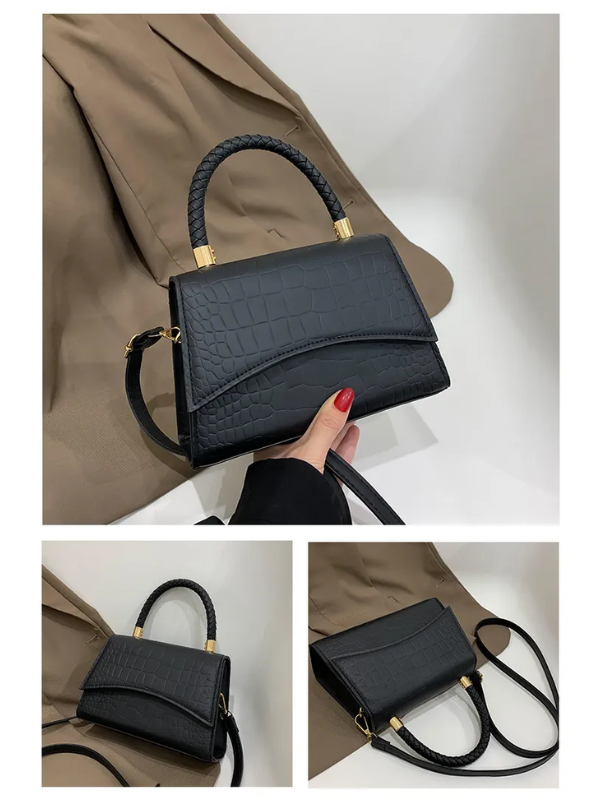 Stil Feder Damenhandtasche aus PU-Leder mit Crossbody-Gurt | Karnz