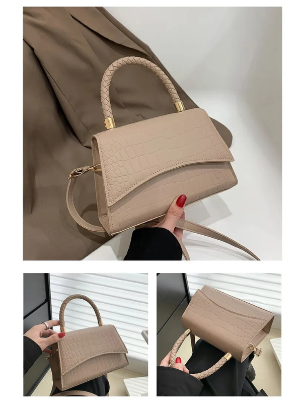 Stil Feder Damenhandtasche aus PU-Leder mit Crossbody-Gurt | Karnz