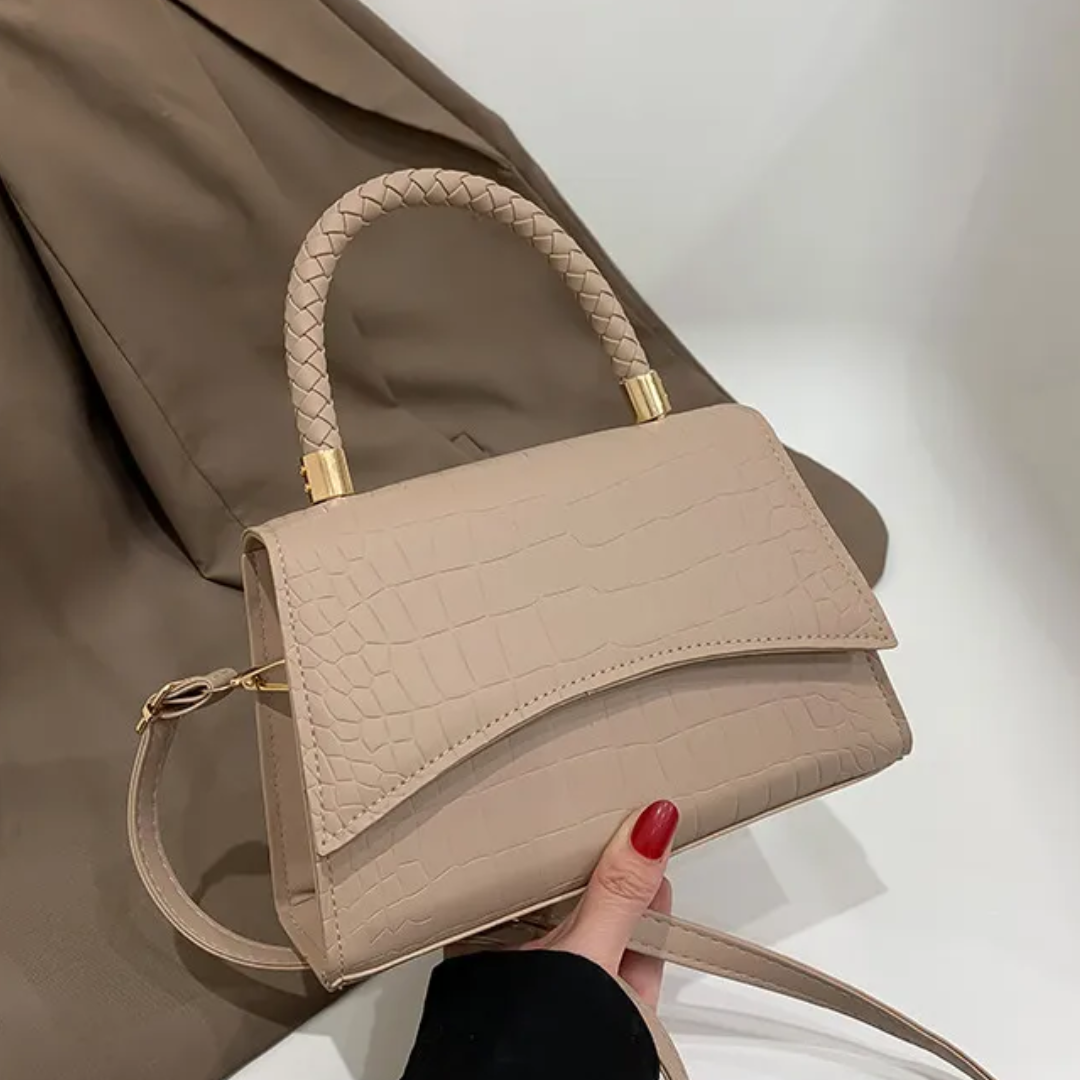 Stil Feder Damenhandtasche aus PU-Leder mit Crossbody-Gurt | Karnz
