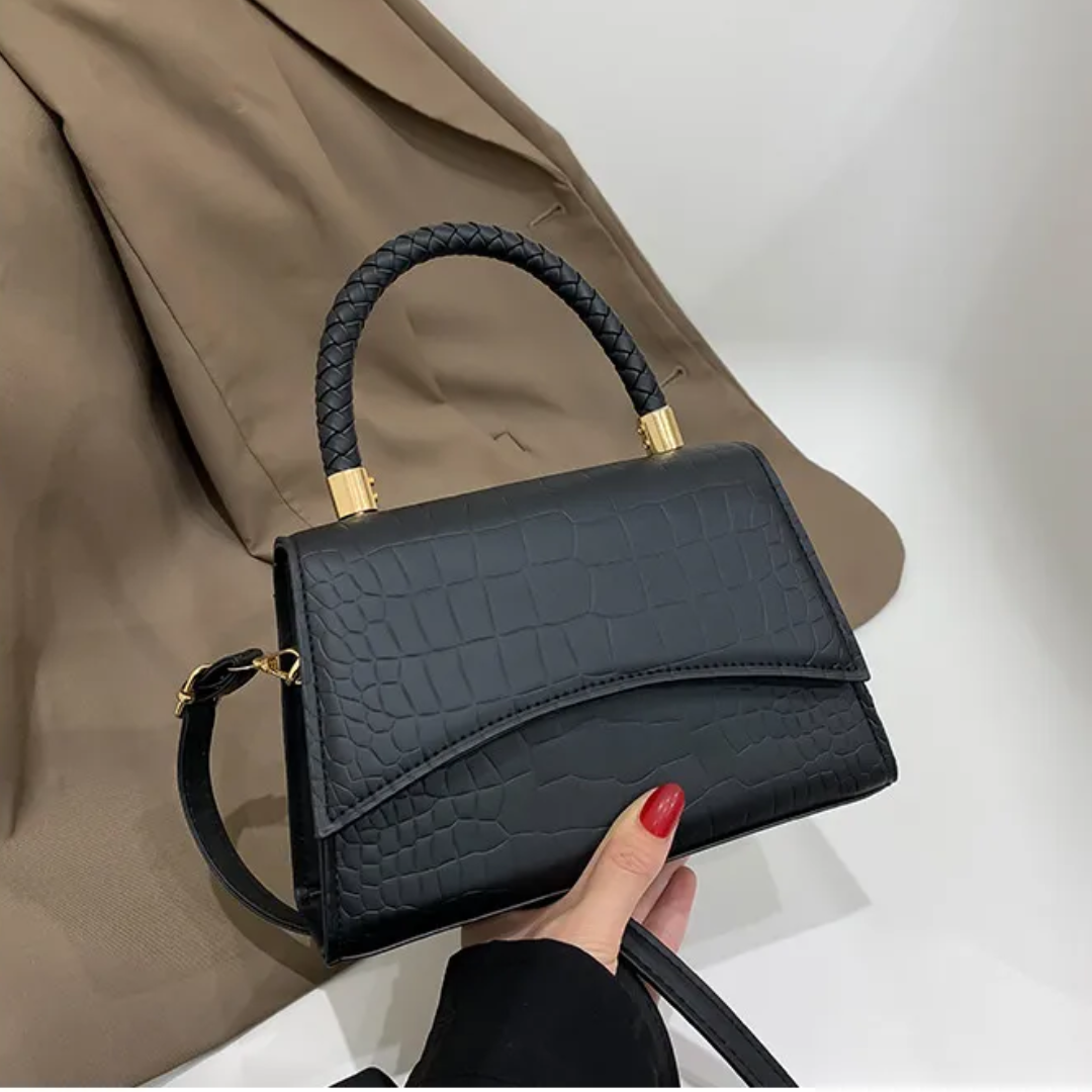 Stil Feder Damenhandtasche aus PU-Leder mit Crossbody-Gurt | Karnz