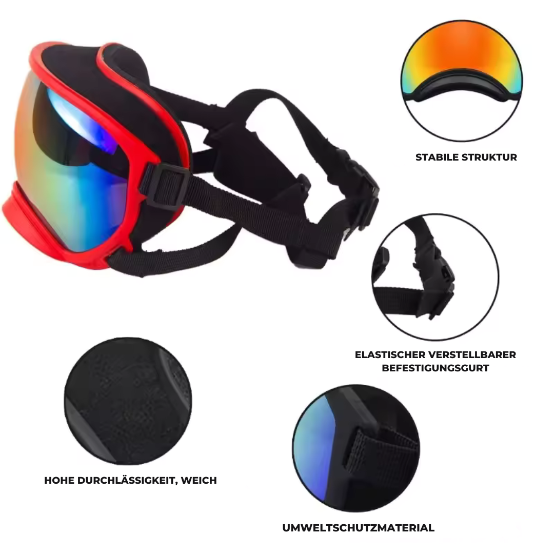 Hunde-Sonnenbrille mit UV-Schutz winddicht verstellbar Karnz