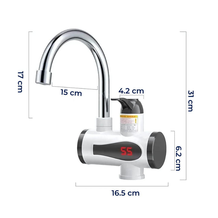 AquaSwift | Instant Hot Water Tap – Tankless Design – Kompakte energieeffiziente Einheit – Ideal für Küchen und Badezimmer Karnz