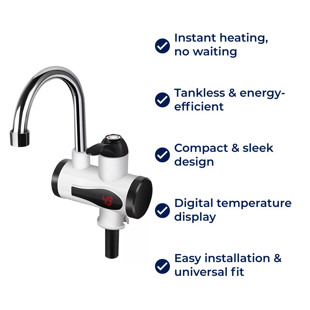 AquaSwift | Instant Hot Water Tap – Tankless Design – Kompakte energieeffiziente Einheit – Ideal für Küchen und Badezimmer Karnz