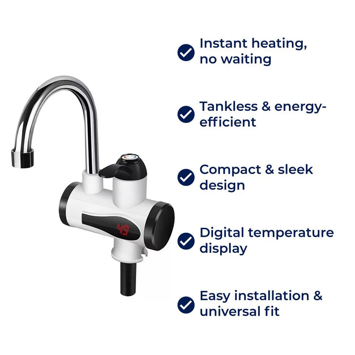 AquaSwift | Instant Hot Water Tap – Tankless Design – Kompakte energieeffiziente Einheit – Ideal für Küchen und Badezimmer Karnz