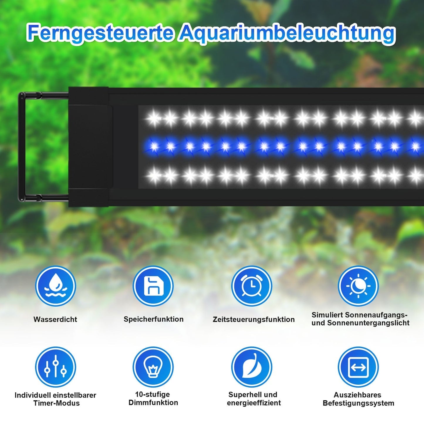 LED Aquarium Beleuchtung 24/7 Modus mit Zeitschaltung | Karnz