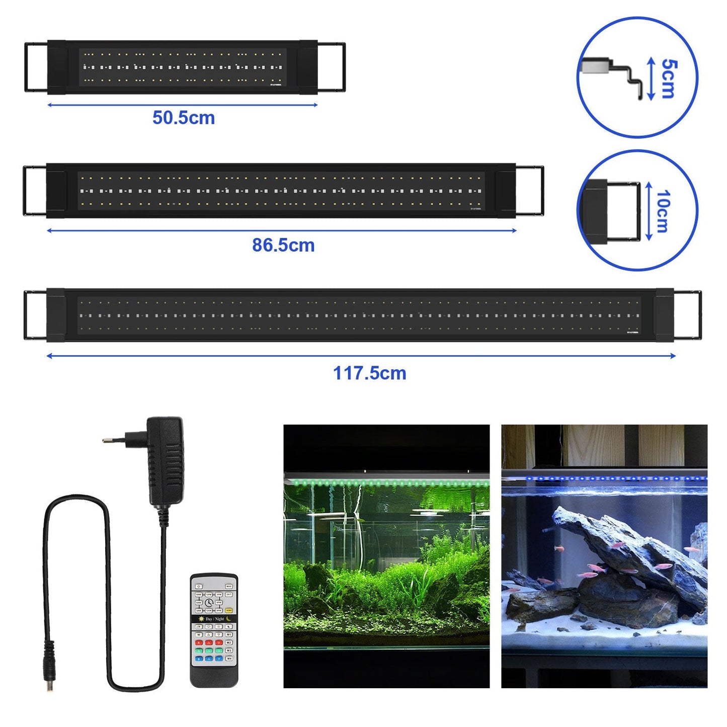 LED Aquarium Beleuchtung 24/7 Modus mit Zeitschaltung | Karnz