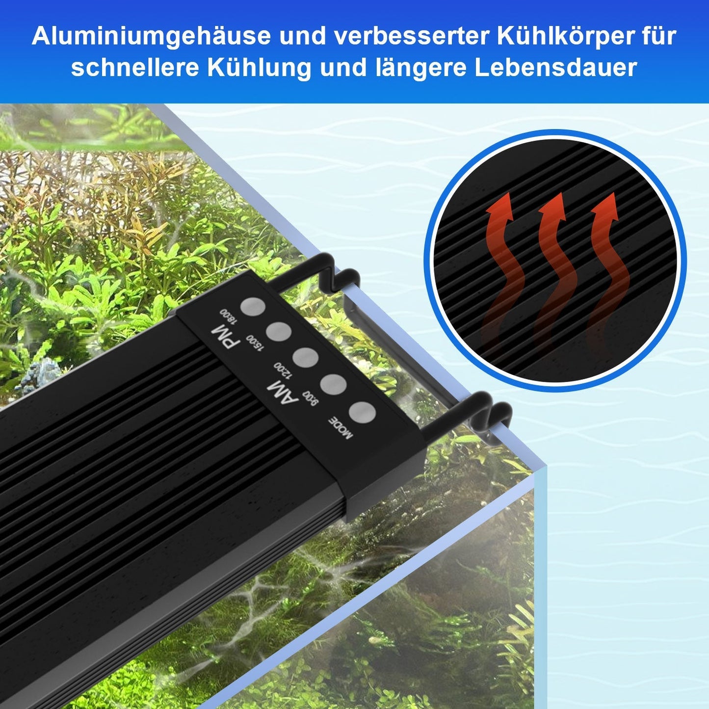 LED Aquarium Beleuchtung 24/7 Modus mit Zeitschaltung | Karnz