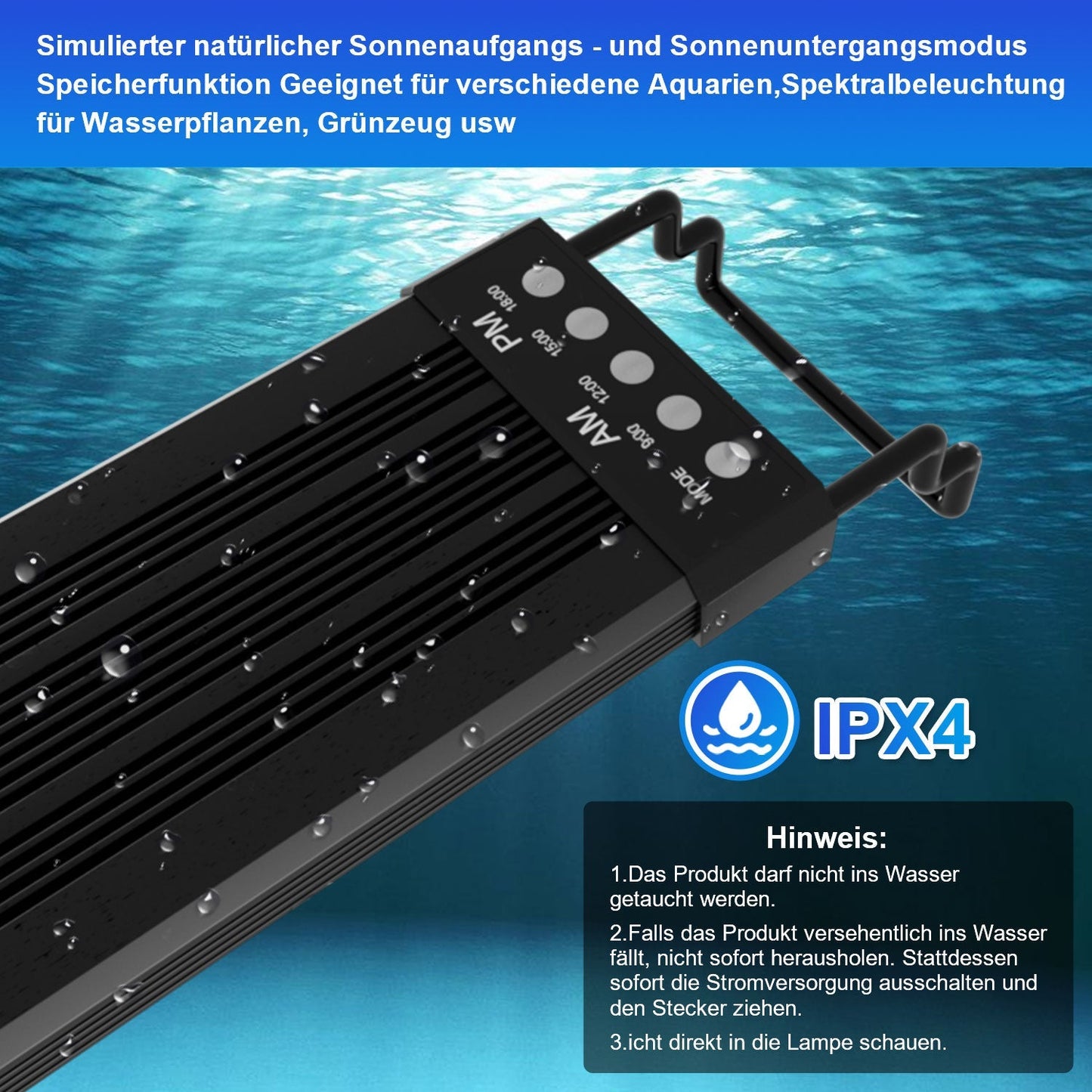 LED Aquarium Beleuchtung 24/7 Modus mit Zeitschaltung | Karnz
