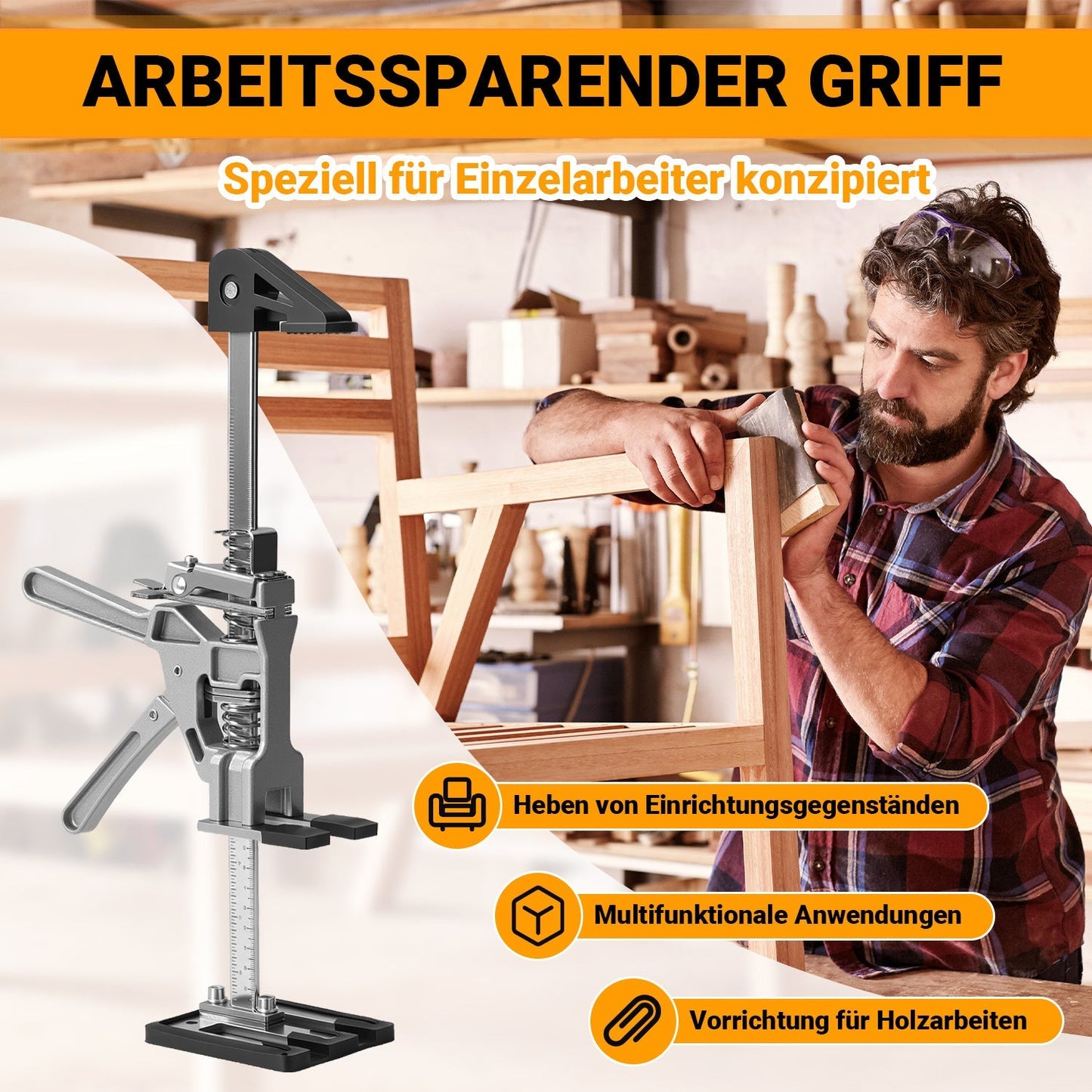 2X Arbeitssparender Heber Handhebewerkzeug Maximale 200KG | Karnz