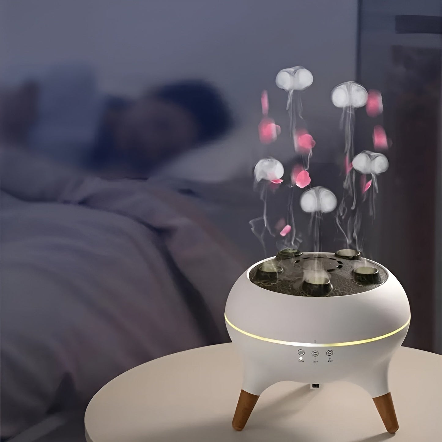 Aromadiffusor in Quallenform – Farbwechsel & Fernbedienung | Luftbefeuchter für Zuhause & Büro