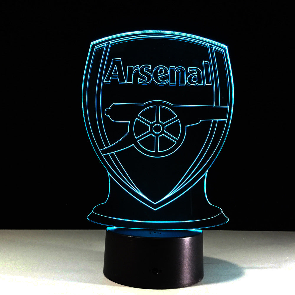 Arsenal Fußball-3D-Optische-Täuschungslampe