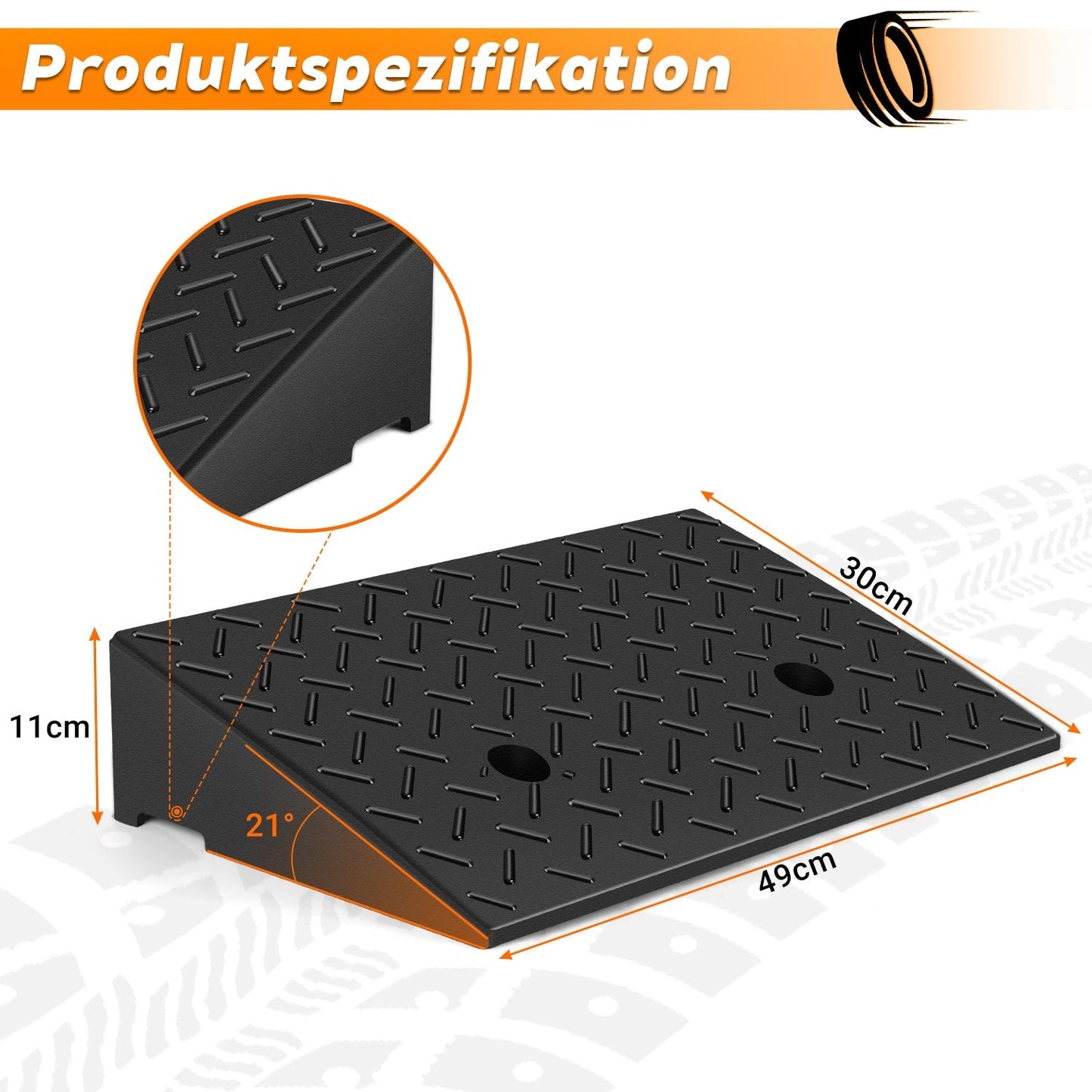 2x Auffahrrampe Fahrzeugrampe bis 10T | Karnz